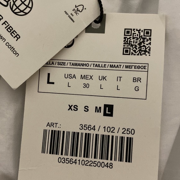 Zara Poplin Crop Top Size Large - Picture 5 of 5